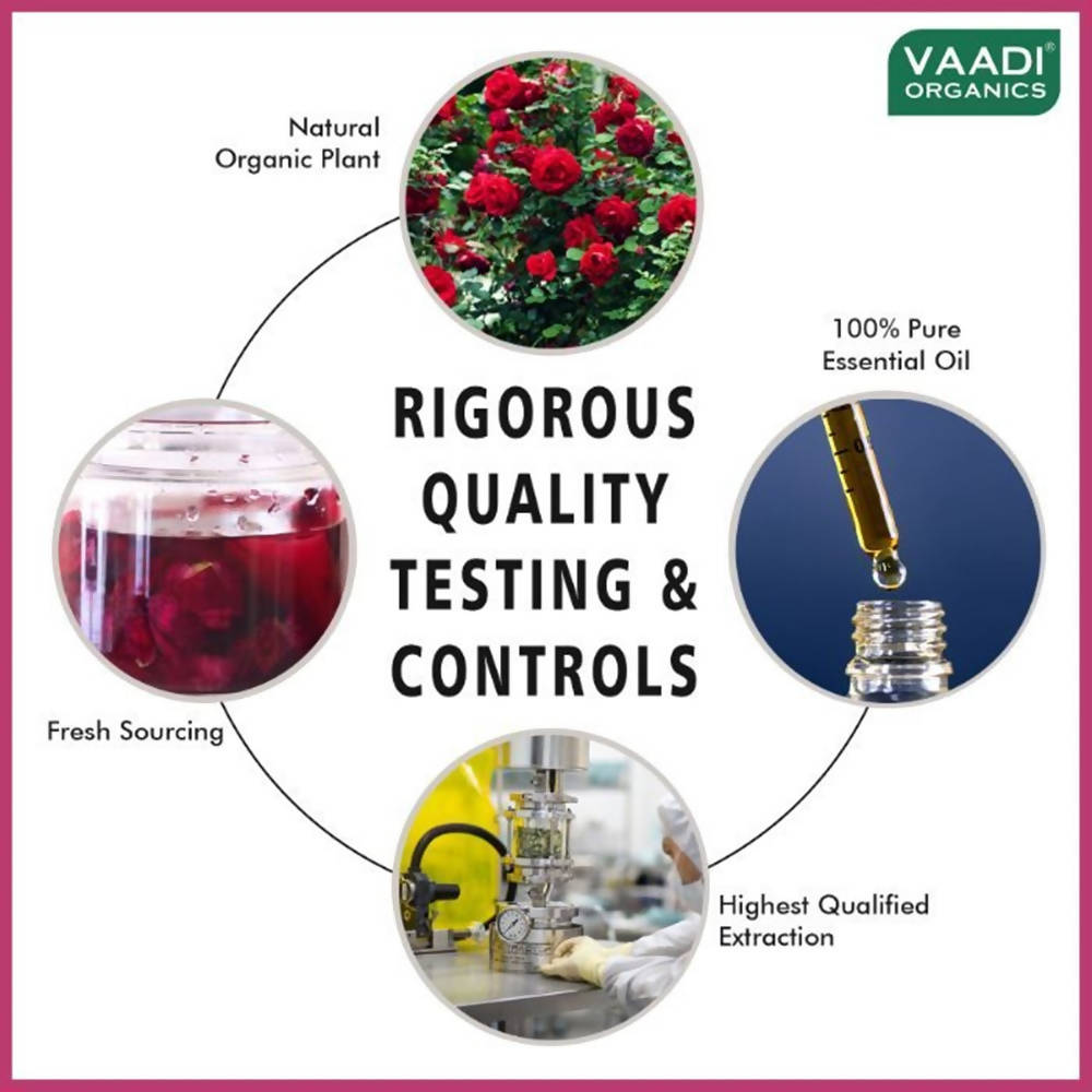 Vaadi Herbals Rose 100% Pure Essential Oil Therapeutic Grade 10 Ml