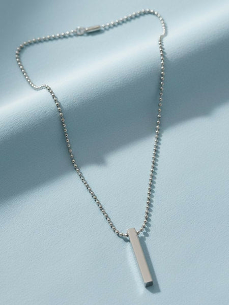 NVR Men's Silver Plated Chain With Pendant
