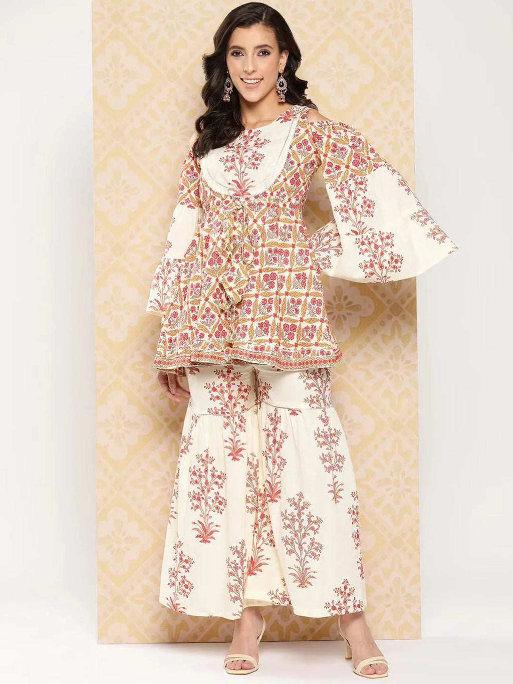 Yufta Women Printed Pure Cotton Ethnic Co-Ords