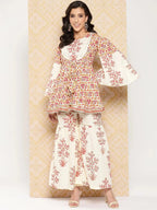 Yufta Women Printed Pure Cotton Ethnic Co-Ords