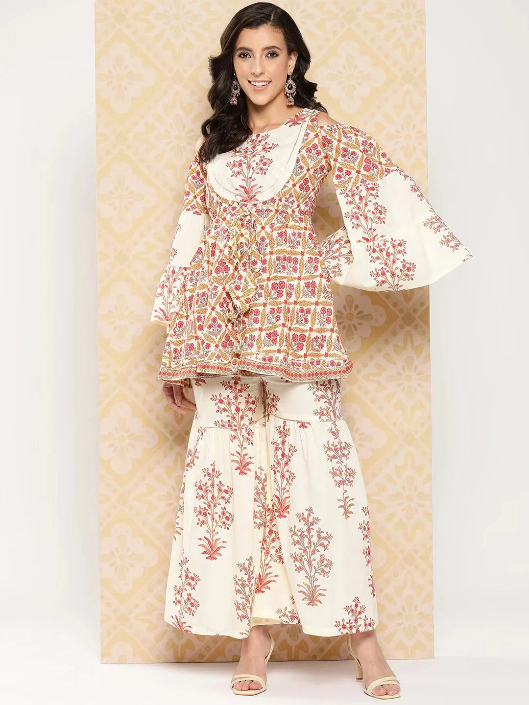 Yufta Women Printed Pure Cotton Ethnic Co-Ords