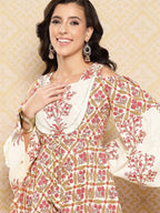 Yufta Women Printed Pure Cotton Ethnic Co-Ords