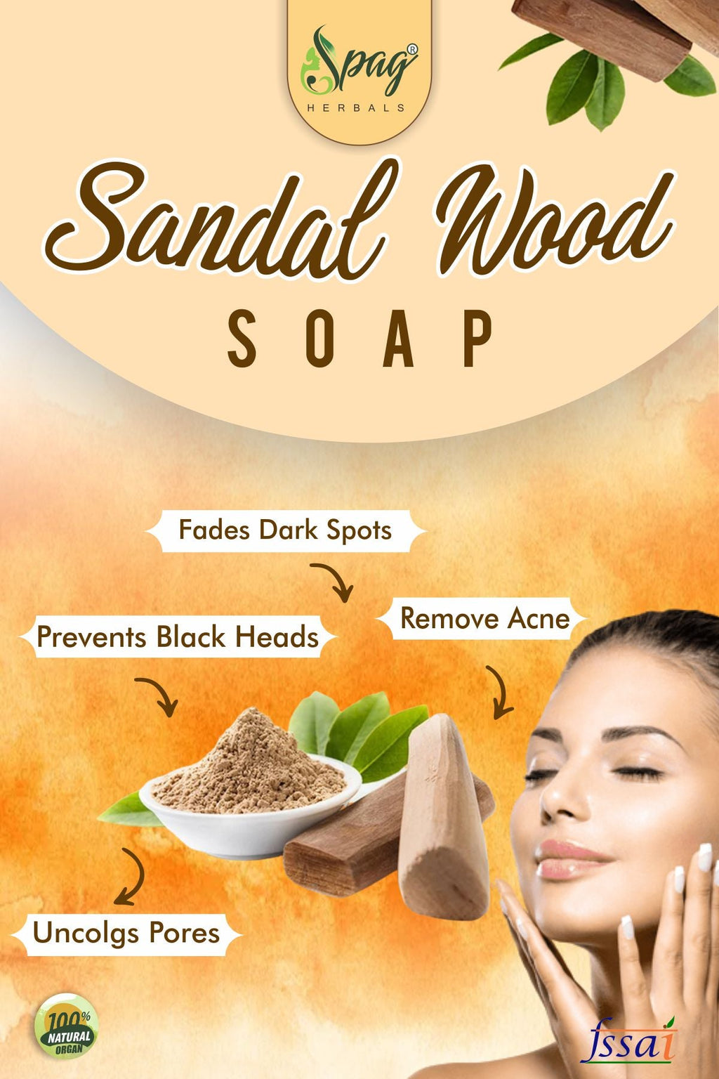 Spag Herbals Organic Sandalwood Handmade Soap