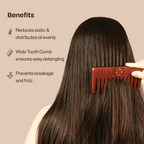 Sacred Grove Wide Tooth & Detangling Teak Wood Comb