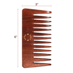 Sacred Grove Wide Tooth & Detangling Teak Wood Comb