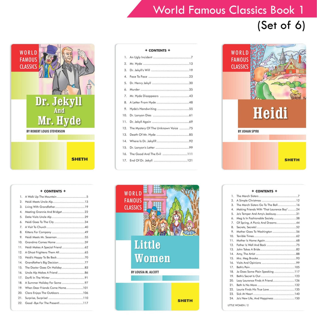World Famous Classics Book 1 (Set of 6)| Ages 8-15 Year - Distacart