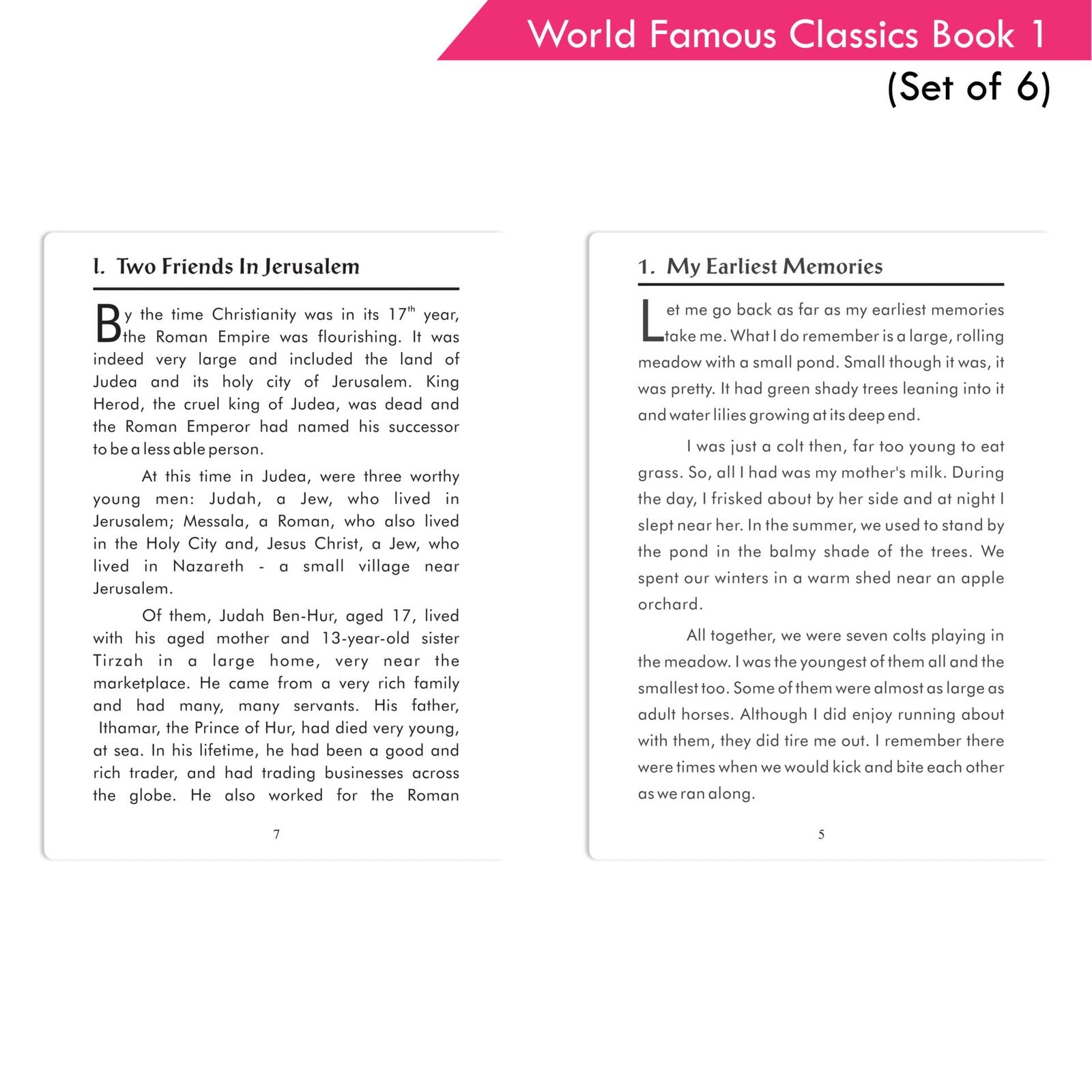 World Famous Classics Book 1 (Set of 6)| Ages 8-15 Year - Distacart