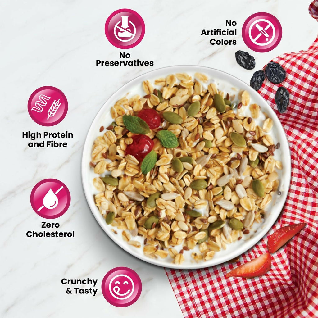 Munchilicious Muesli - Fruit & Nut, 75% Nuts, Grains, Seeds, Fruits & Berries
