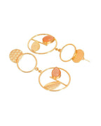 VOJ One Gram Gold Plated Round Shaped Drop Earrings - Distacart