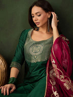 Sangria Woven Design Kurta & Trouser With Dupatta
