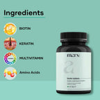 Mars By GHC Hair Biotin Tablets with Keratin, Amino Acids, Grape Seed