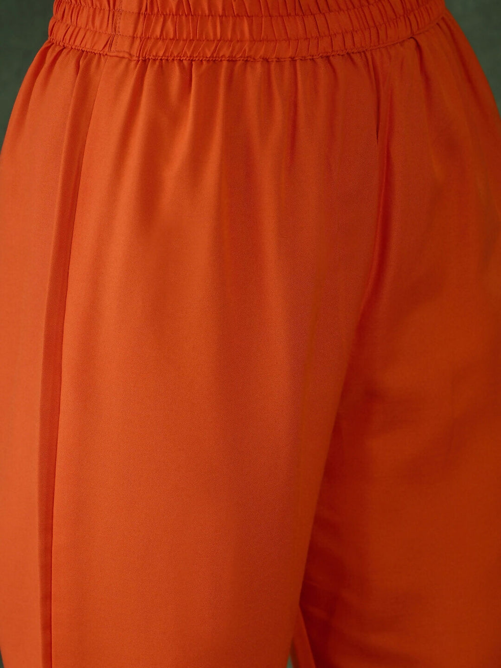 The52 Orange Women's Gorgeous Embroidered Chinon Fabric Flared Kurta Pant and Dupatta Set - Distacart