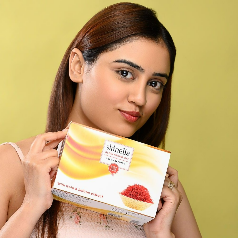 Skinella Gold and Saffron Glow Facial Kit 7 steps