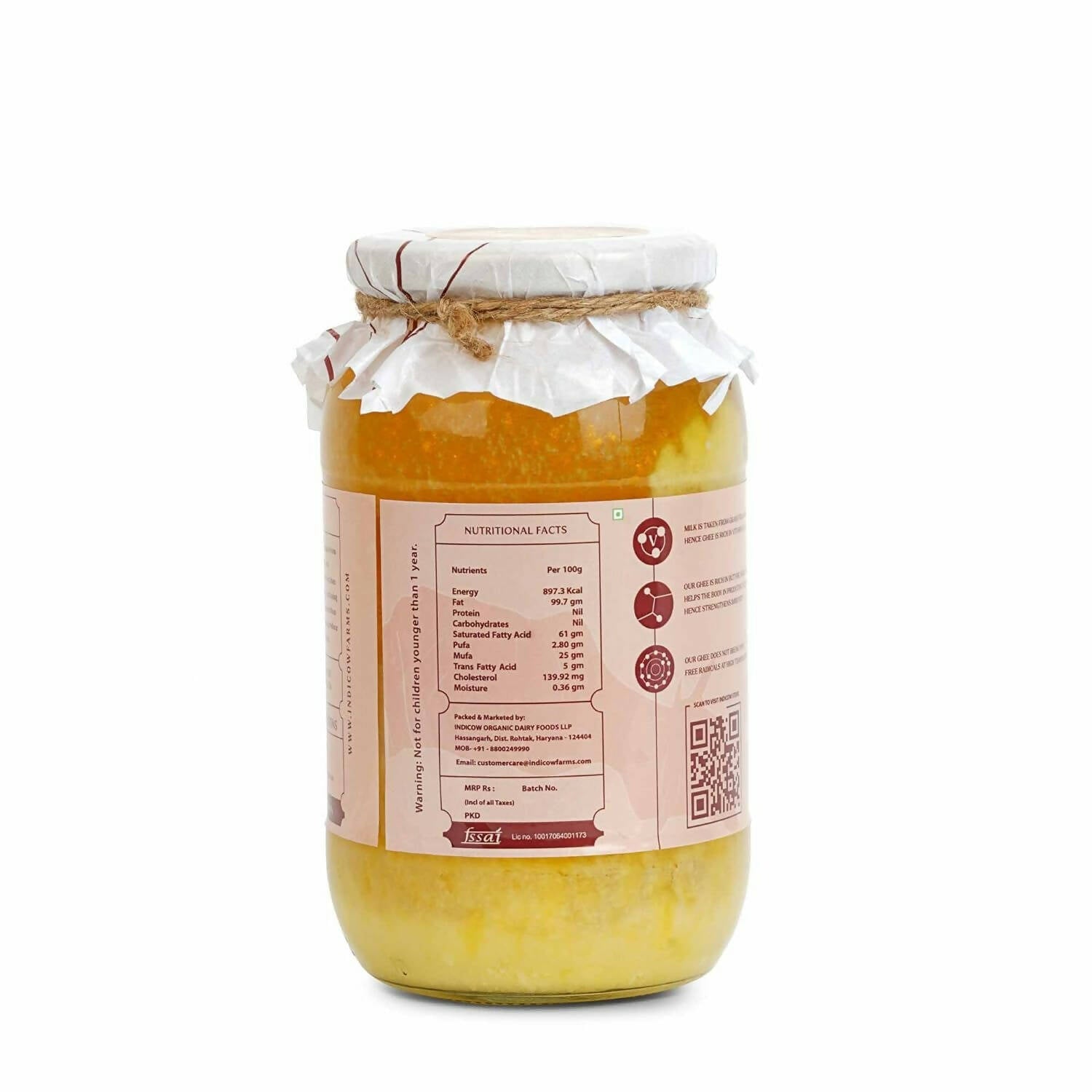 Indicow Foods Vedic Bilona A2 Cow Ghee - Distacart
