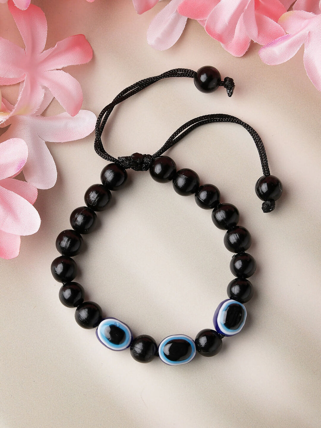 NVR Men & Women Evil Eye Men & Women Black Thread Bracelet - Distacart