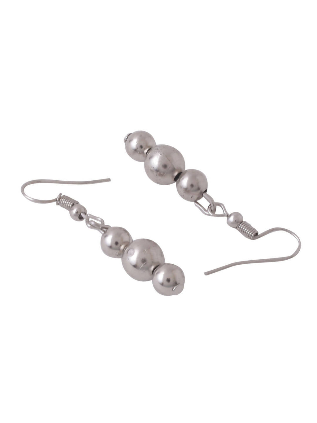 NVR Women Silver Toned Oxidised Jewellery Set