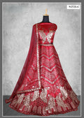 Red Net Thread With Sequence Work Lehenga Choli - Nimaya Ishani