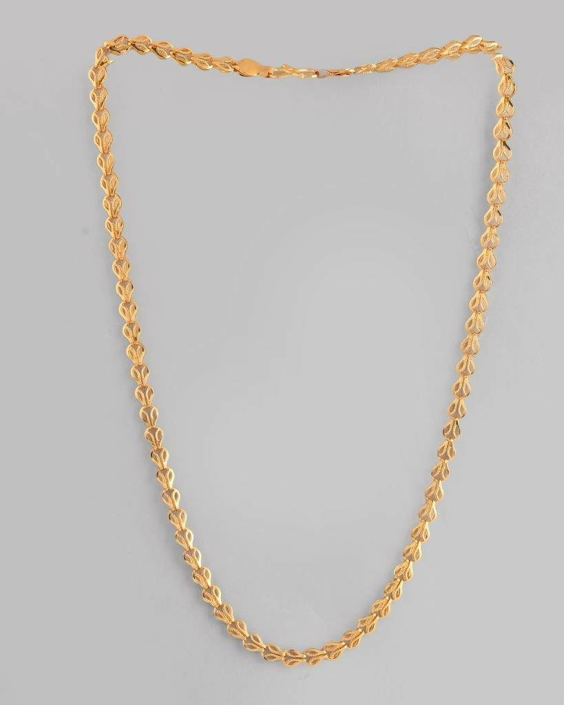 VOJ Gold-Polished Designer Contemporay Chain For Men