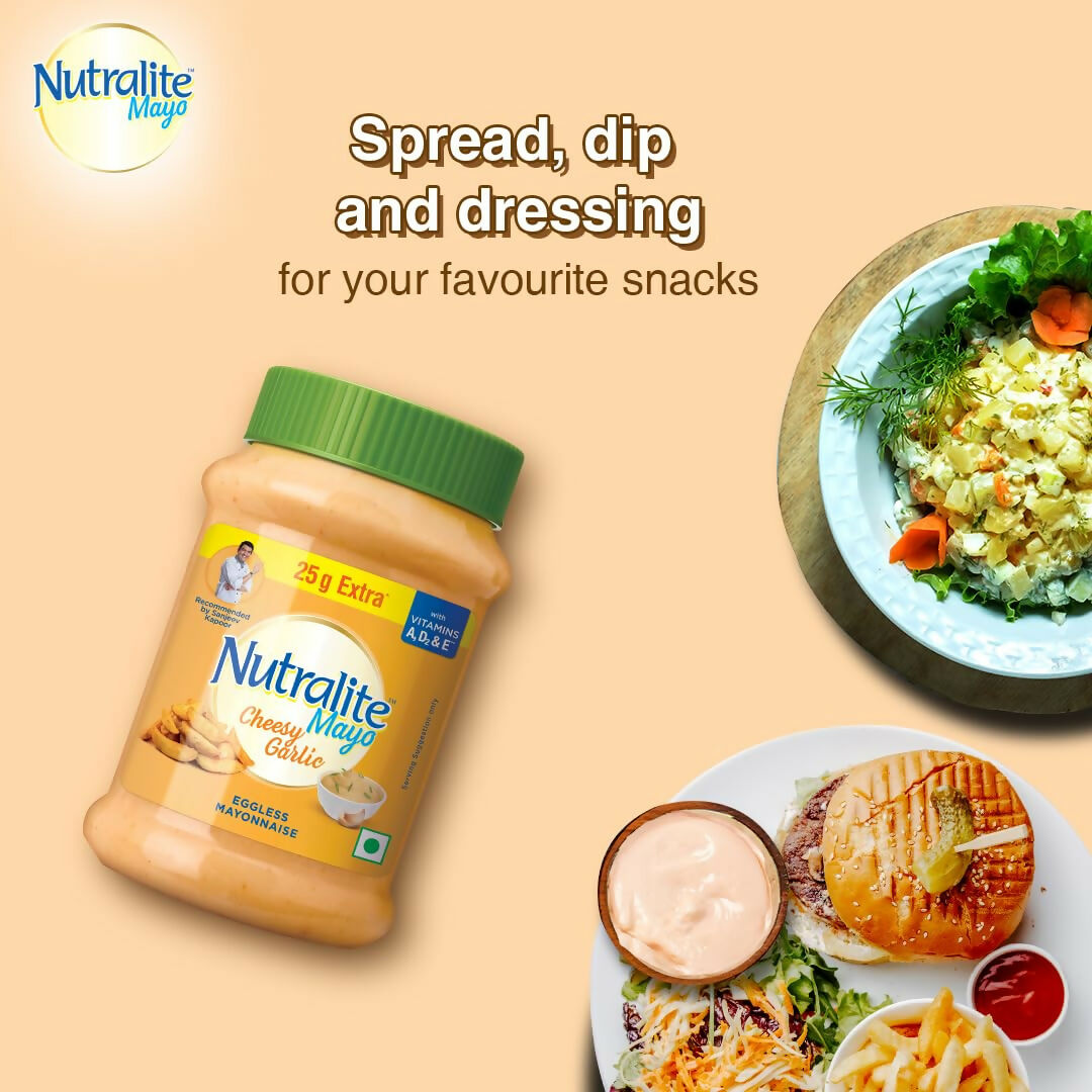 Nutralite Mayo Cheesy Garlic|Eggless Mayonnaise