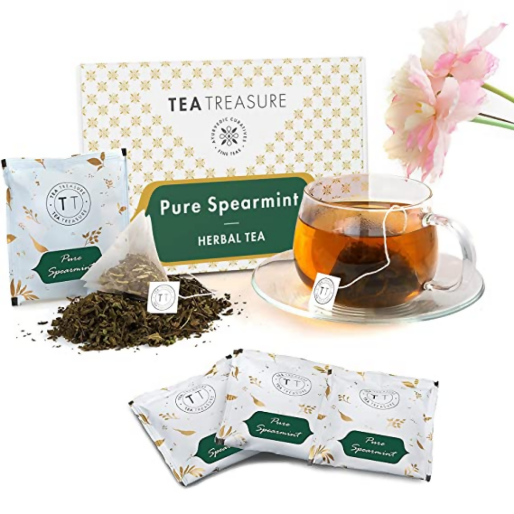 Tea Treasure Spearmint Herbal Tea Bags - Distacart