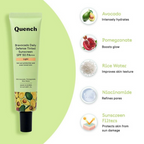 Quench Vitamin E Tinted SPF 50 Sunscreen PA+++ with both Mineral & Chemical Actives (Light)