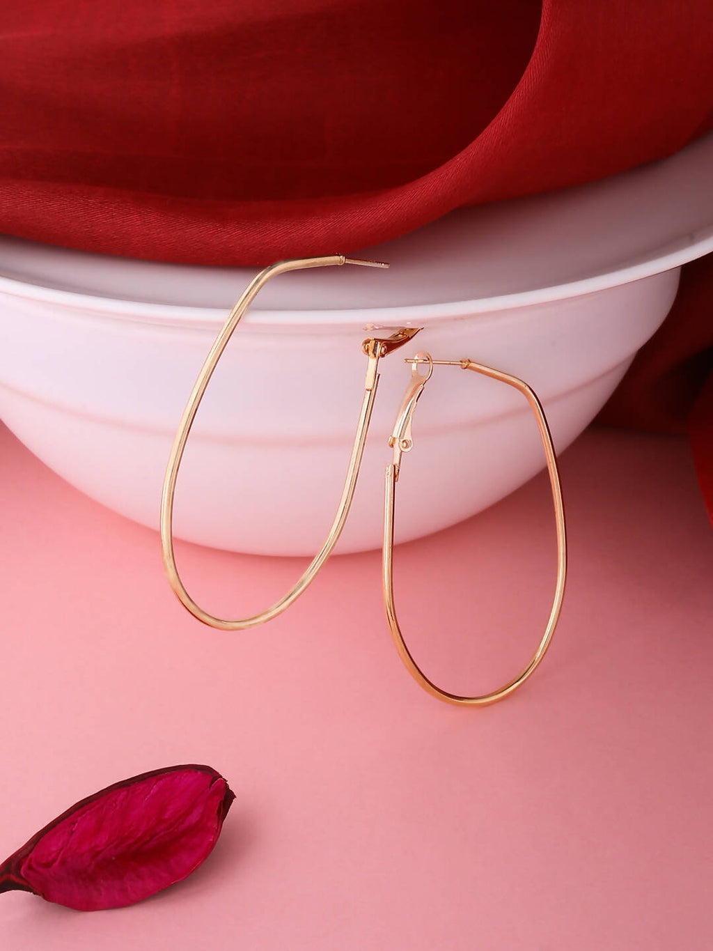 NVR Women Set of 2 Contemporary Hoop Earrings - Distacart