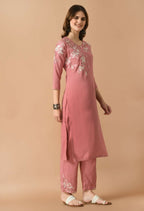 Joban Fashion Rose Gold Cotton Rayon Kurta Set