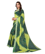 Vamika Green Georgette Printed With Lace Saree (VERA GREEN) - Distacart