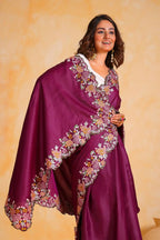 Vamsee Sundha Purple Tussar Silk Saree