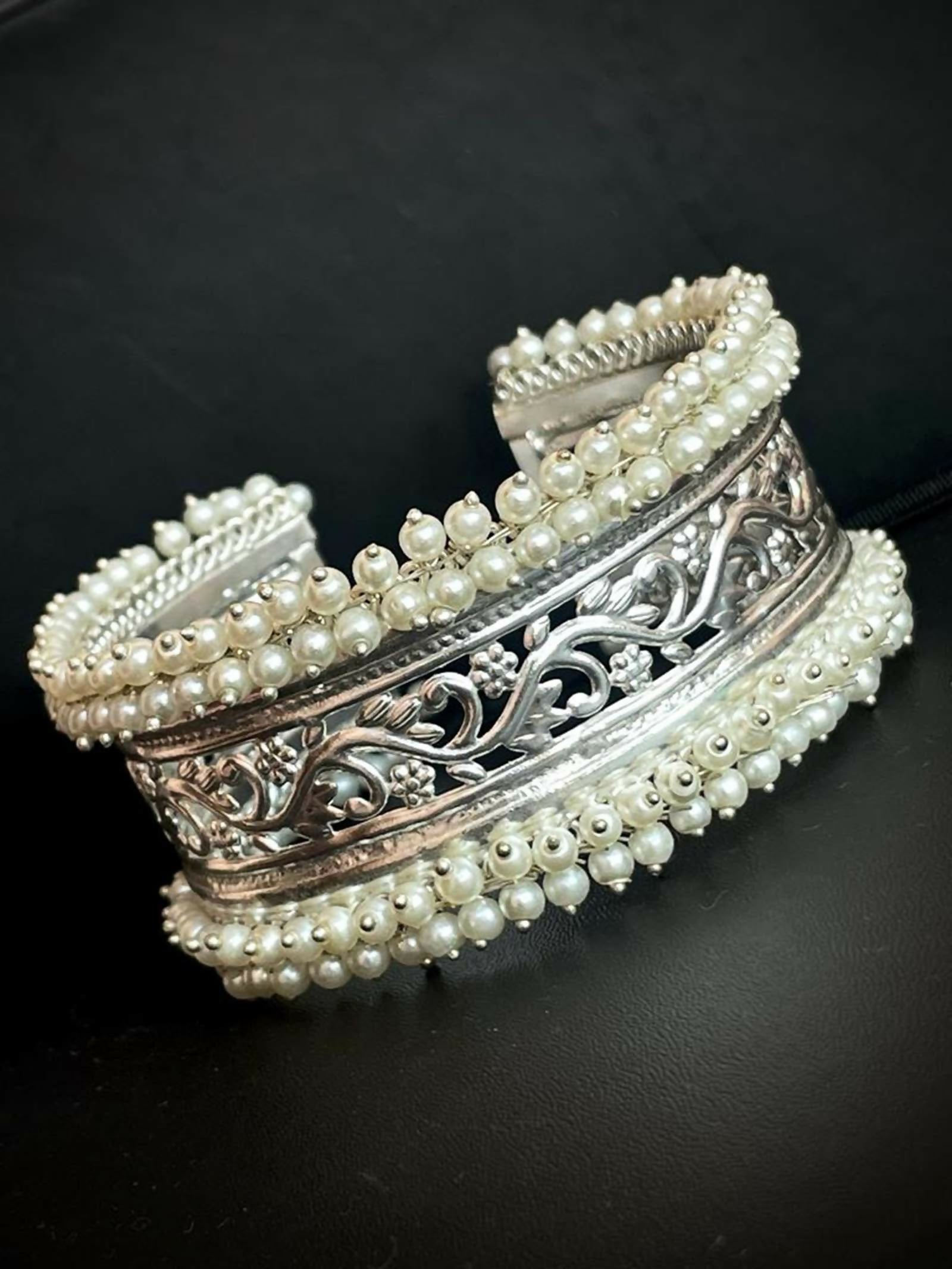 Joban Fashion White Brass White Silver Replica Adjustable Kada - Distacart