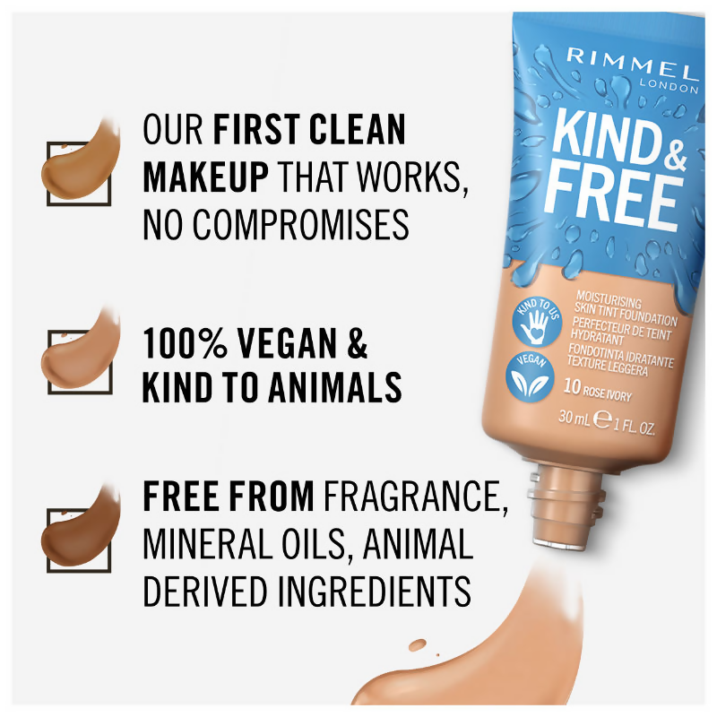 Rimmel London Kind & Free Moisturizing Skin Tint - Rose Ivory