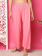 TAG 7 Women Flared Solid Palazzos
