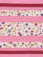 Vamika Printed Cotton Pink Bedsheet With Multicolor Pillow Covers (LEOC_BINDI_P)