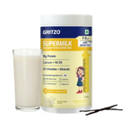 Gritzo SuperMilk Growth+ (Formerly Height+) Unsweetened Drink Mix (7-9y Girls), 10g Protein Powder- Creamy Vanilla