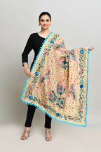 Joban Fashion Multi Color Cotton Embroidery Work Phulkari Dupatta
