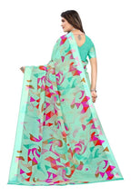 Vamika Green Linen Satin Border Saree