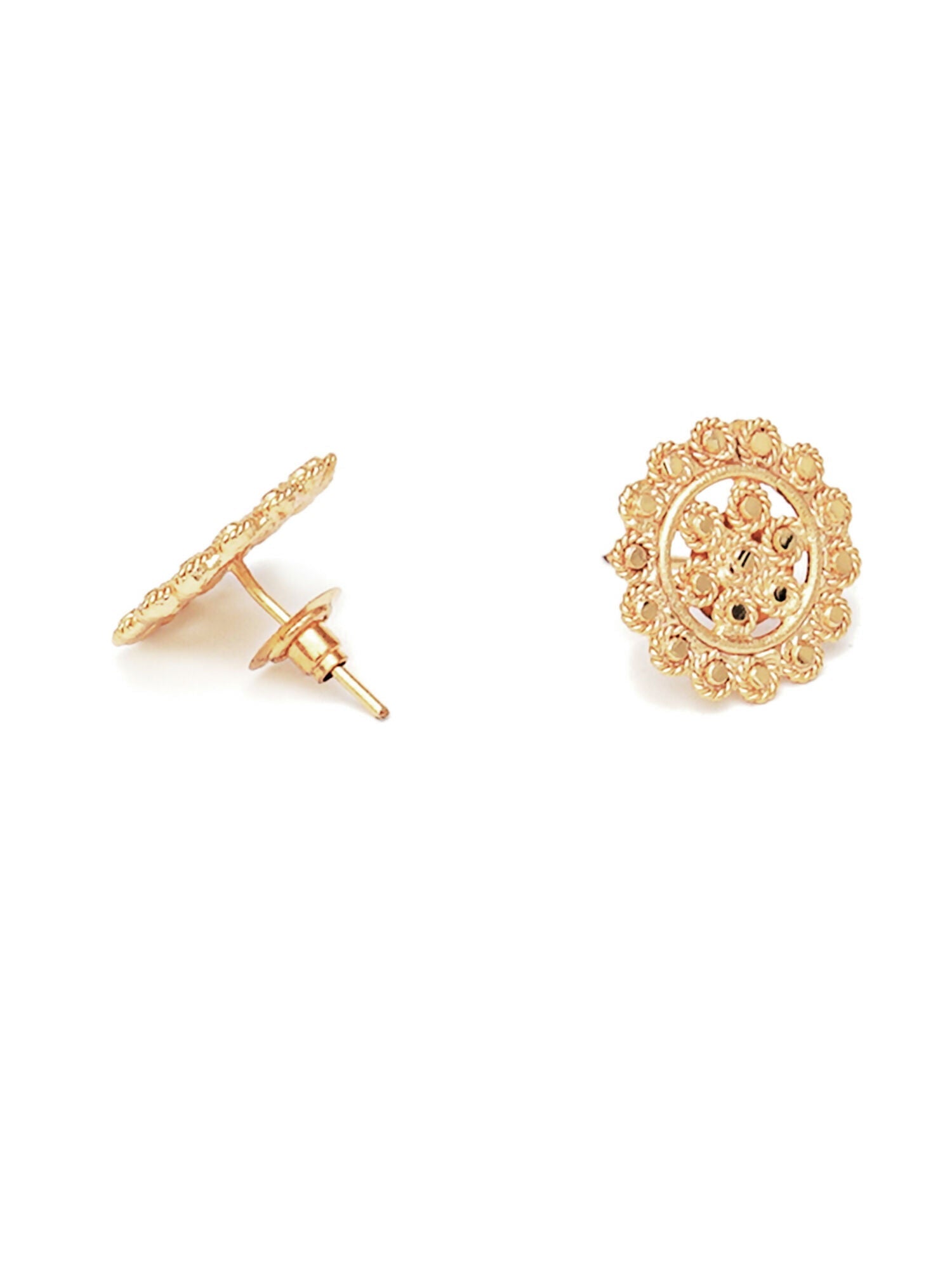 Gold plating jewellery set (Gold) - Ruby Raang