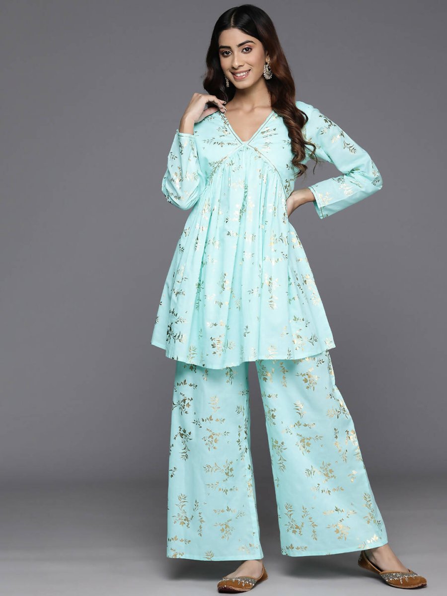 Ahalyaa Women's Traditional Wear Co-ods - Blue