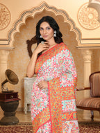 Shree Shyam Fashion Linen Cotton(Woven Work) Multicolour Saree - Distacart