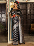 Shree Shyam Fashion Navy Blue Silk Saree - Distacart