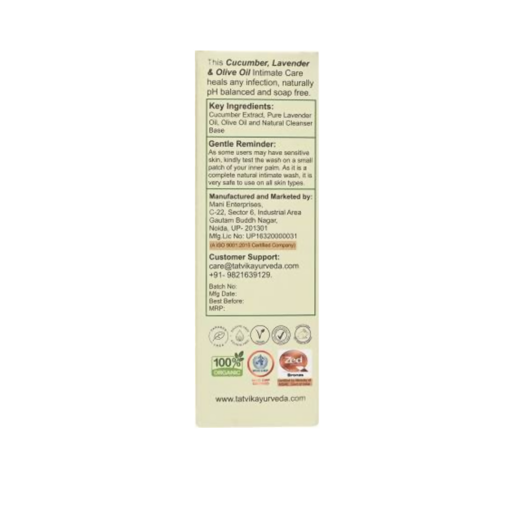 Tatvik Ayurveda Swacha Intimate Care Her (Cucumber, Lavender & Olive Oil)