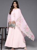 Ahalyaa Women's Traditional wear Dress - Pink - Distacart