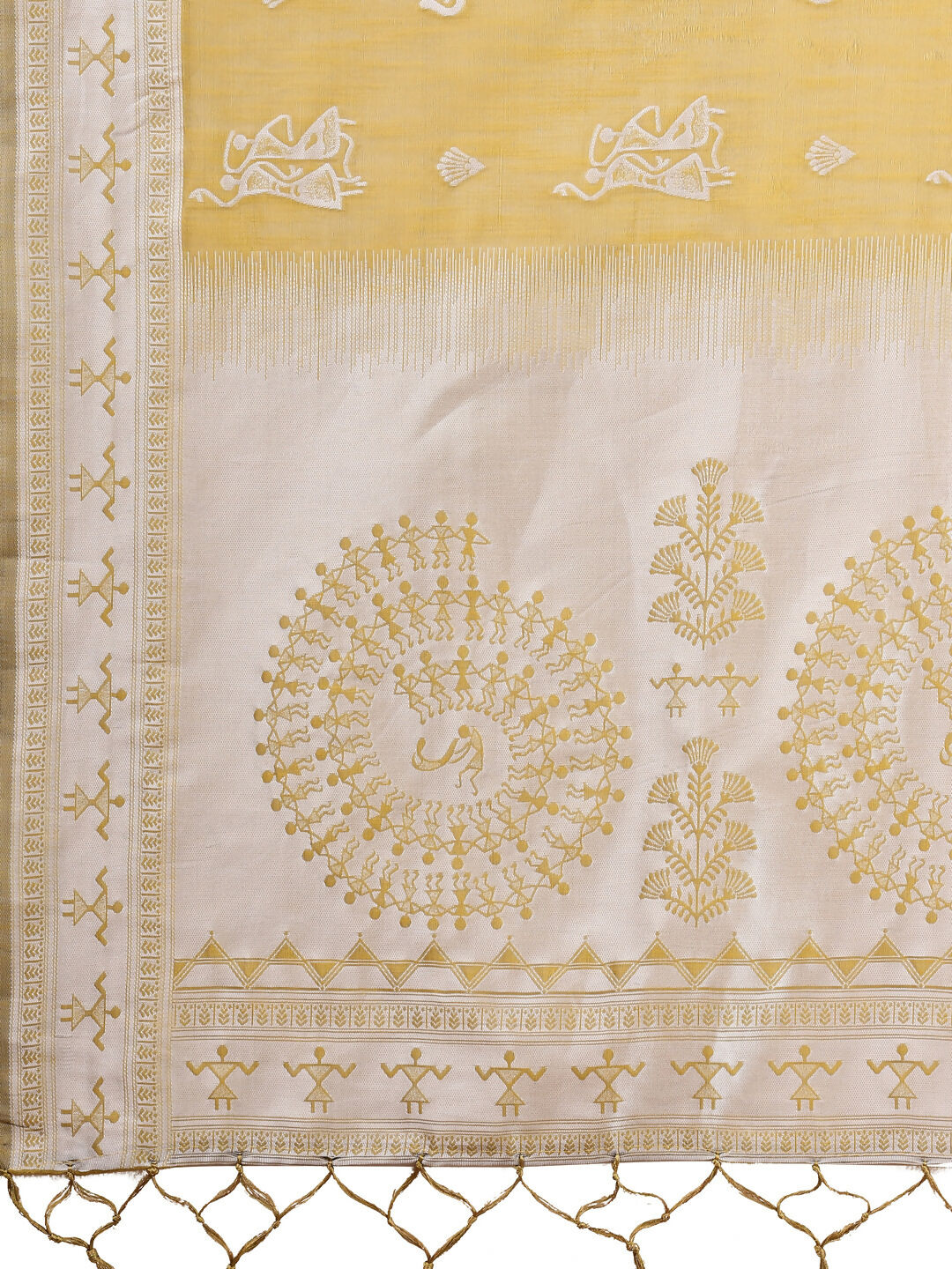 Shree Shyam Fashion Varnika Mustard Linen Cotton Saree