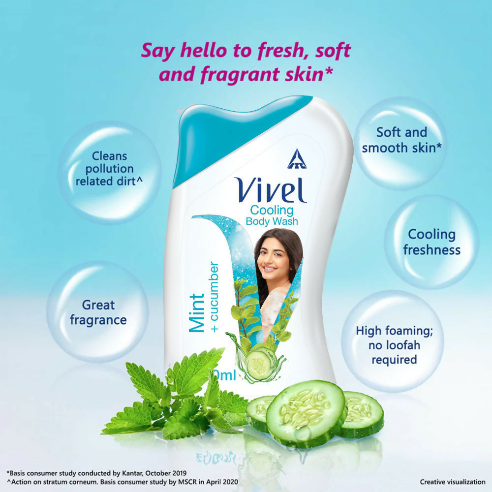 Vivel Mint & Cucumber Cooling Body Wash - Distacart