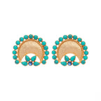 Nuyug Turquoise Crescent Earrings - Distacart