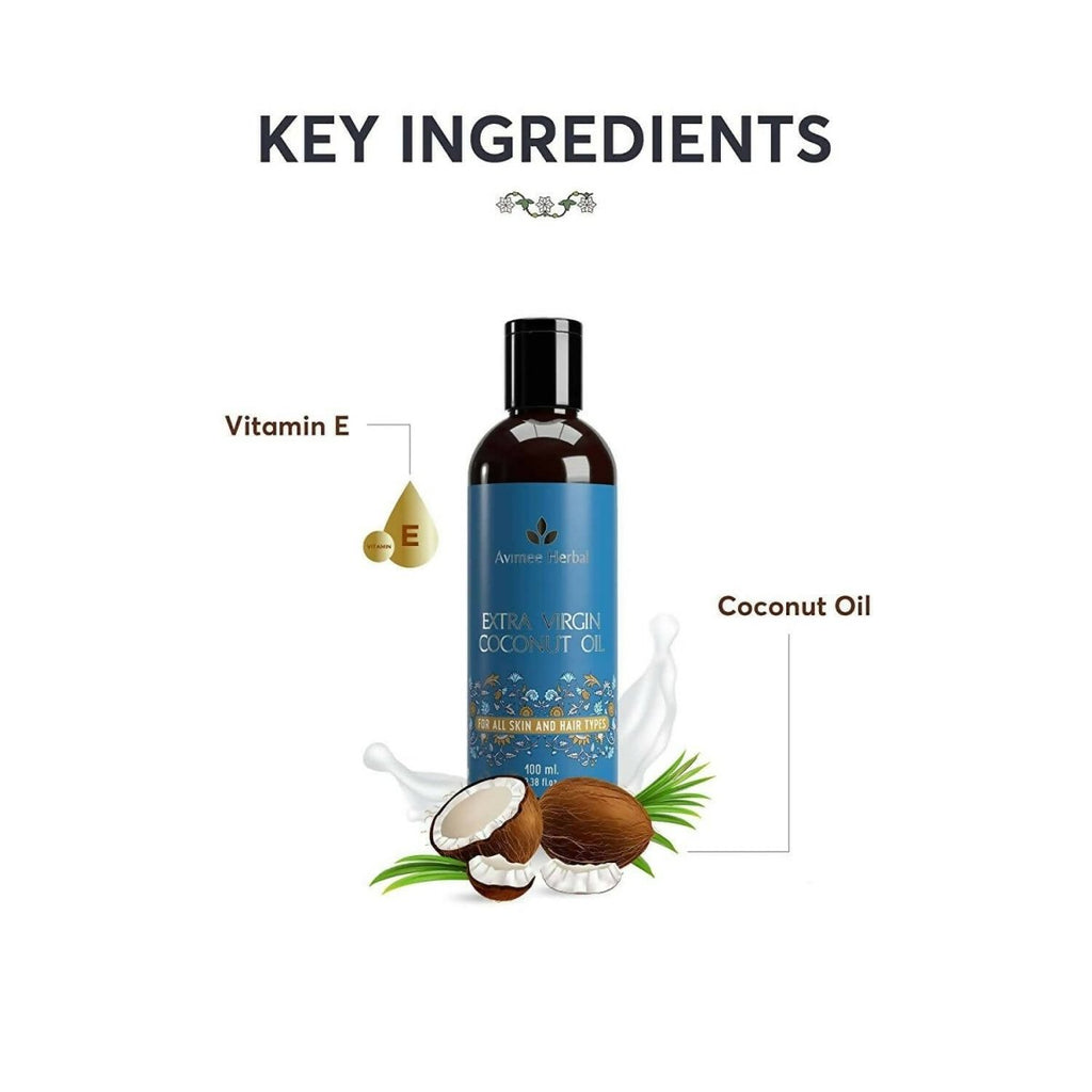 Avimee Herbal Extra Virgin Coconut Oil For Winters, Moisturizes Skin & Hair