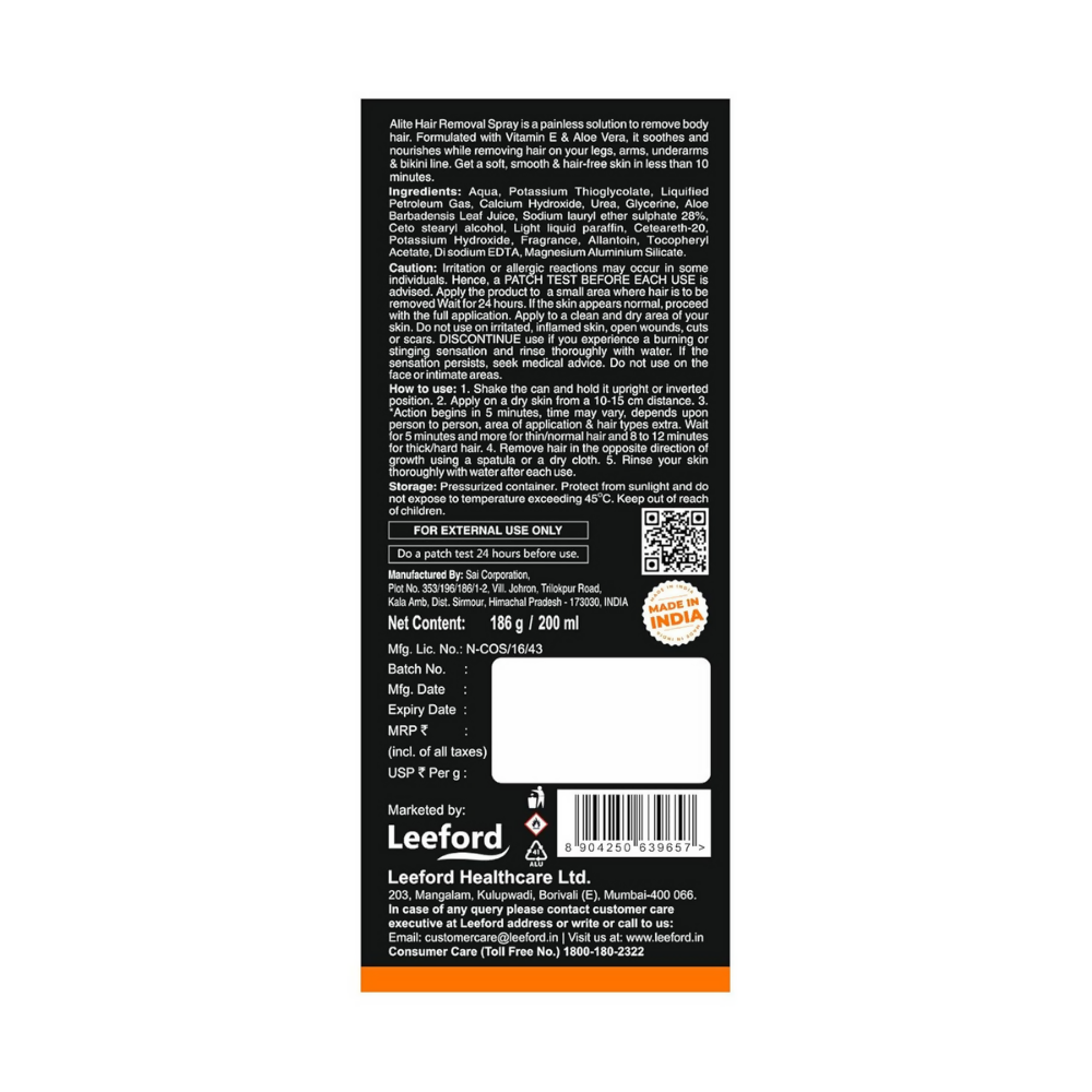 Alite Hair Removal Spray for Men & Women