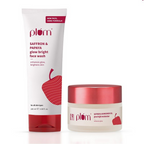 Plum Saffron & Papaya Glow Bright Gel Face Wash and Moisturizer Combo - Distacart