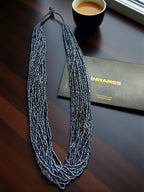 Inhanns Rangsaaz 20-Layer Luxe Long Beaded Only Necklace - Navy Blue 20 Layen Long Only Necklace