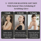 Natural Vibes Exfoliating & Scrubbing Glove for Smooth Skin & Cellulite Reduction